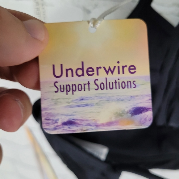 COCO RAVE | Saige underwire halter lace-up tassel bikini swim bathing suit top - Picture 3 of 11